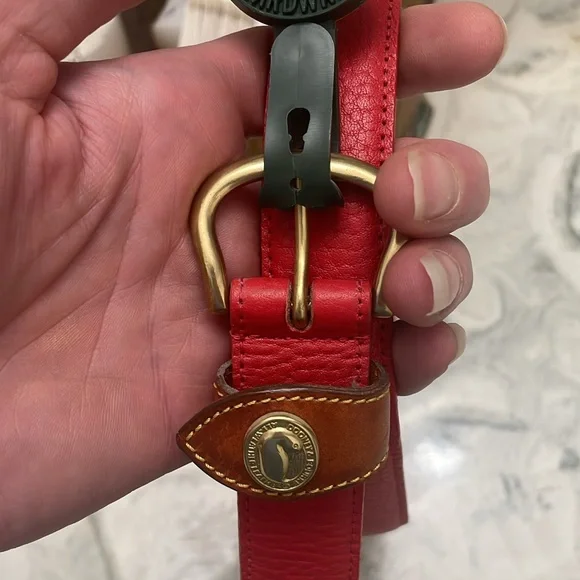 Dooney & Bourke vintage Burgundy Belt with Gold Buckle il_fullxfull.6733474554_iy7b.jpg main image 3